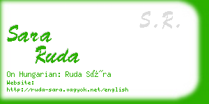 sara ruda business card